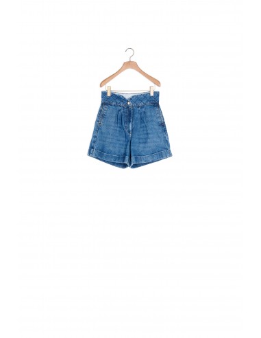 Short en jean à ceinture matelassée de pas cher