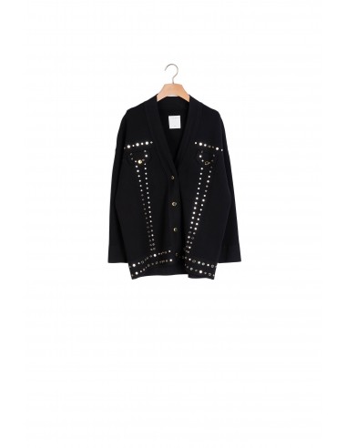 Cardi-coat orné de studs meilleur choix