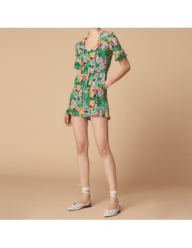 Combishort soie imprimé fleuri all over store