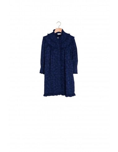 Robe courte en jacquard marguerites basket pas cher